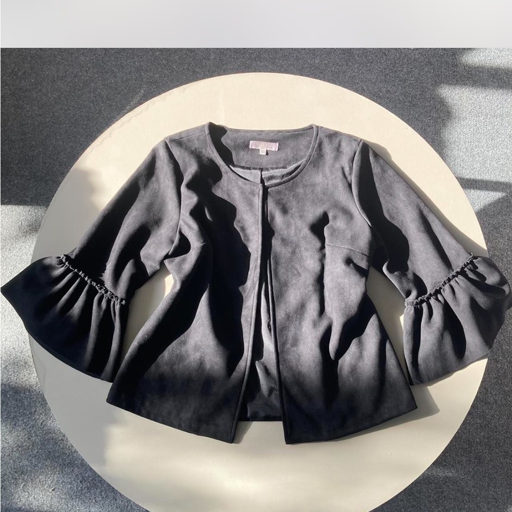 Black Bell Sleeve Blazer